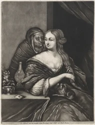 Jeune femme et une entremetteuse