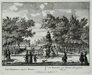 La Fontaine de Vénus dans un grand jardin, de 