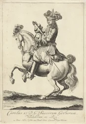 Portrait équestre du roi Charles XI de Suède