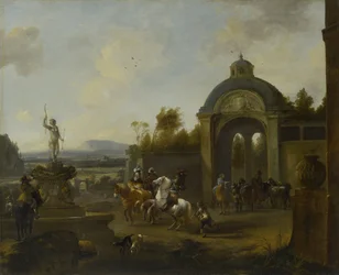 Fête de la chasse à la fontaine