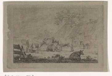 Ferme avec des vaches