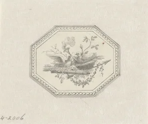Vignette représentant une nature morte avec des fruits