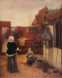 Une cour hollandaise, vers 1658