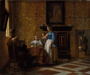 Temps libre dans un cadre élégant, vers 1663-65