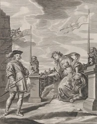 Planche 6 : Ferdinand recevant les clés de la ville de Gand, de Guillielmus Becanus