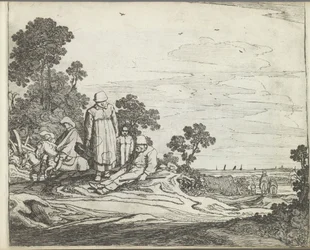 Paysage avec cavaliers
