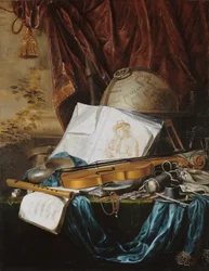Nature morte avec instruments de musique, 1650