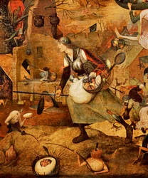 Dulle Griet, détail (huile sur bois de chêne)
