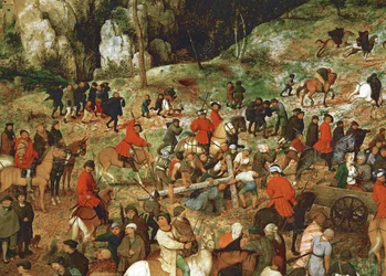 Jésus portant la croix (peinture sur bois de chêne)