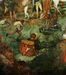 Jésus portant la croix (peinture sur bois de chêne)