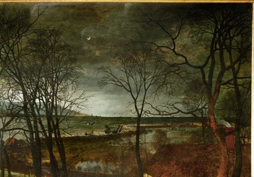 Le jour sombre (peinture sur bois de chêne)