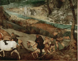 Le retour du troupeau (huile sur bois)