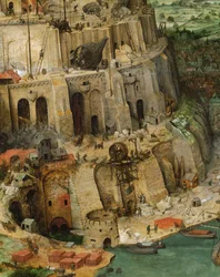 La Tour de Babel (peinture sur bois de chêne)