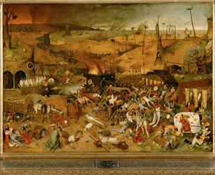 Le triomphe de la mort (peinture sur bois)