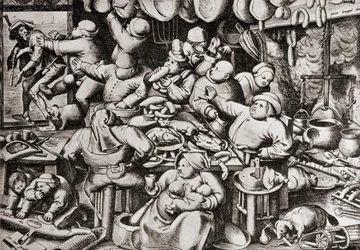 Mendiant expulsé de la cuisine d