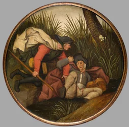 Si un aveugle guide un autre aveugle, les deux tomberont dans le fossé, c.1594