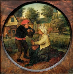 Proverbe non identifié (peinture sur bois)