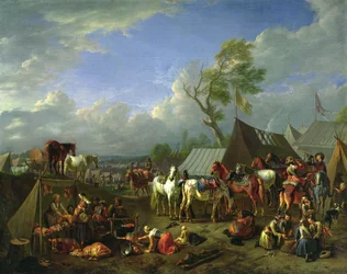 Campement militaire, vers 1697 (huile sur toile)