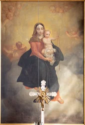 Vue intérieure, peinture "Notre-Dame avec l