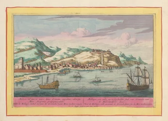 Vue de la ville de Málaga sur la mer Méditerranée