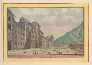 Vue de la cour et de la façade de l