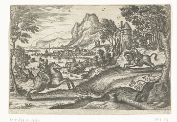 Paysage avec deux cavaliers