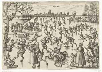 Patinage. Jeu de singes