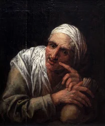 Visage de vieille femme