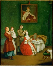 Le coiffeur ... (peinture sur toile)