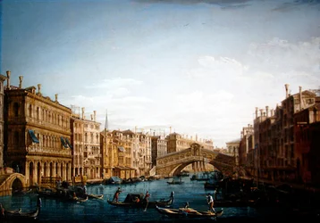 Le Grand Canal vers le nord en direction du pont du Rialto