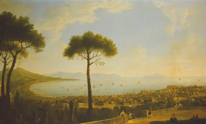 Vue Panoramique de Naples, la Baie de Naples, Portici, le Vésuve, la Péninsule de Sorrente et Capri depuis la Conocchia