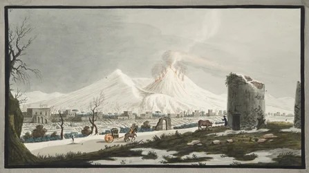 Vésuve sous la neige, planche V de 