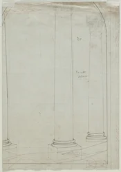Dessin architectural de colonnes (verso)