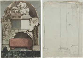 Conception pour une fresque de la tombe d