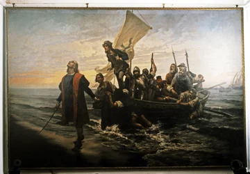 Débarquement de Colomb en Amérique. 1492.