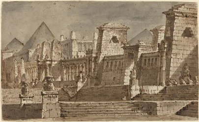 Décor de scène égyptien