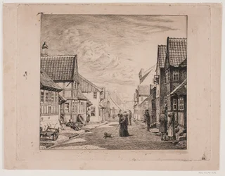Une rue de ville marchande