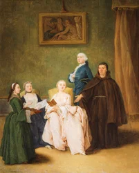 Visite du Moine, par Pietro Longhi (1701-1785)