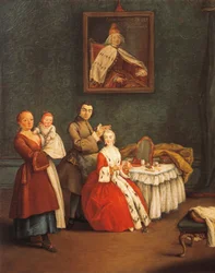 Le coiffeur, par Pietro Longhi (1701-1785)