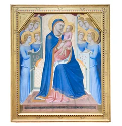 Madone et Enfant en trône avec huit anges