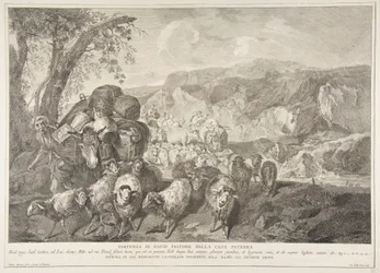 Départ de David le berger de la maison de son père, 1743-63
