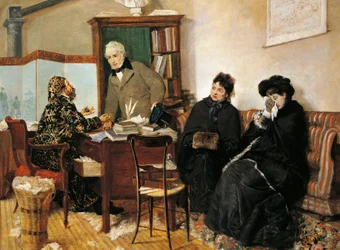 Chez le notaire, par Pietro Pajetta (1845-1911)