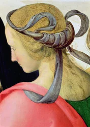 Le Mariage de la Vierge (détail montrant une des compagnes de la Vierge)