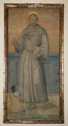 Saint Antoine de Padoue et Bartolomeo di Maraglia de Pérouse, vers 1512, peint par Pietro Vannucci, dit Le Pérugin
