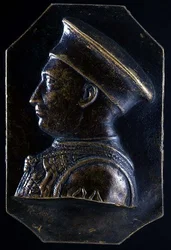 Plaque de Ludovico Gonzaga (1441-1478) (recto) (bronze)