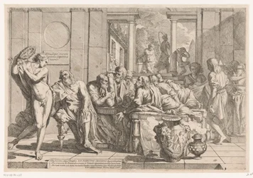 Alcibiade interrompt une conversation entre Socrate et ses amis