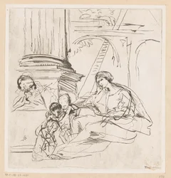 Sainte Famille avec deux enfants