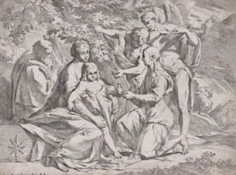 La Sainte Famille assistée par des anges, vers 1642-44