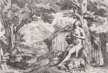 Le fils prodigue parmi les porcs, d
