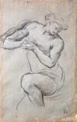 Figure masculine, Étude pour Bacchus dans la fresque de l